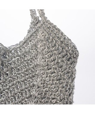 UNBILLION カシュカシュ cachecache / メタリック糸手編みポシェット シルバー