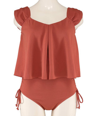 San-ai Resort（三愛水着楽園） ワンピ見えビキニ　9M・11L　【San-ai Resort（サンアイリゾート）】 オレンジ