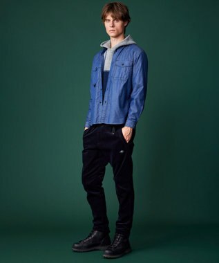 JOSEPH ABBOUD MOUNTAIN 【ストレッチ/ソフトタッチ】コーデュロイ クライミング パンツ ネイビー系