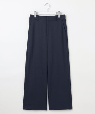 J.PRESS LADIES L 【洗える】リネンライクジャージー ワイド パンツ ネイビー系