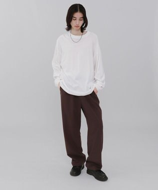 WEGO 【ウエストゴム/SMLサイズ展開】TRイージーストレートパンツ ブラウン