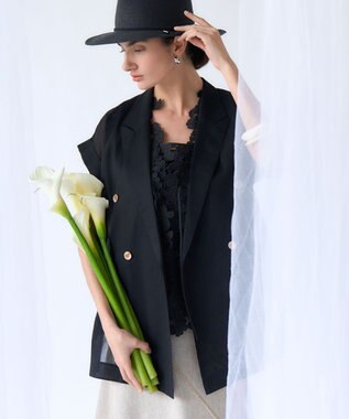 23区 【GOLD LABEL】リネンツイル フリンジ フレアスカート ベージュ系