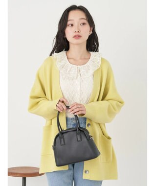 earth music&ecology やわらかタッチＶネックカーディガン Yellow