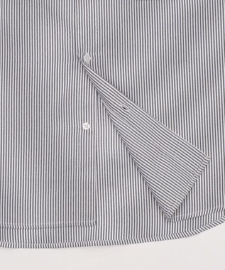 WEGO 【ユニセックス着用ITEM/MLサイズ展開】オックスフォードワッペンシャツ（SS） ブラックストライプ