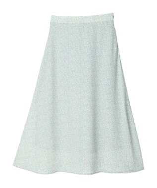 earth music&ecology フラワープリントフレアスカート Mint