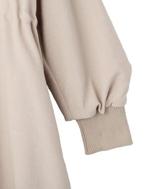 YECCA VECCA ノーカラーラペルロングコート Gray Beige