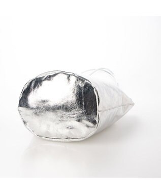 UNBILLION カシュカシュ cachecache / クラッシュメタリック肩入れバケツトートバッグ シルバー