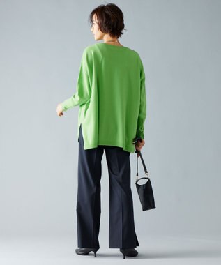 自由区 【洗える】T/R/Wストレッチストレート パンツ ネイビー系