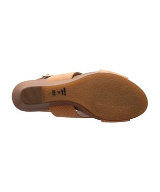 REGAL FOOT COMMUNITY 【ビューフィット】A61Y ウエッジサンダル サンダル ライトブラウン型押