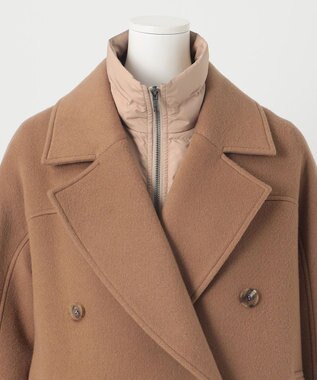 23区 【エステータ】ウールカシミヤ＆LIMONTAダウン コート キャメル系