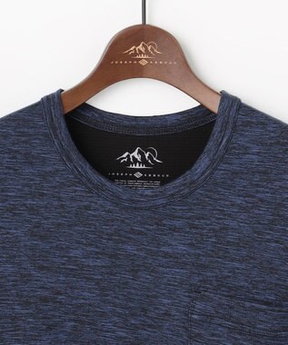 JOSEPH ABBOUD MOUNTAIN 【ゆったり】ランダムスラブリップ アウトドア Tシャツ ネイビー系
