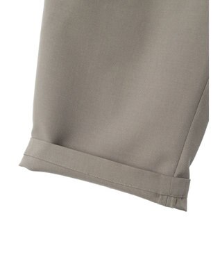 CRAFT STANDARD BOUTIQUE ポリエステルツイルベルテッドパンツ Gray Beige