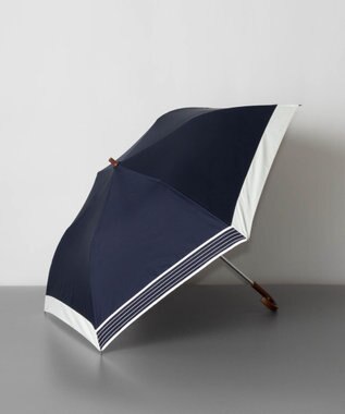 AURORA 【WEB限定】 晴雨兼用トップフラット折傘（バイカラー） ネイビー