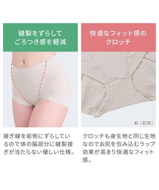 BRADELIS New York 【BRADELIS NewYork peace】シルク混素肌しっとりDailyショーツ26 ブラデリス 補正下着 深め グレージュ