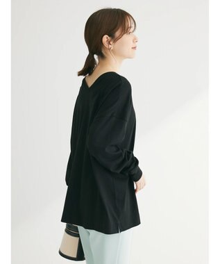 Green Parks 前後でも着れちゃう万能長袖ロンＴ Black