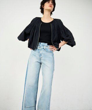 GRACE CONTINENTAL ギャザータフタブルゾン