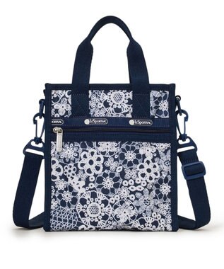 LeSportsac MINI N/S TOTE/フローラルレースネイビー