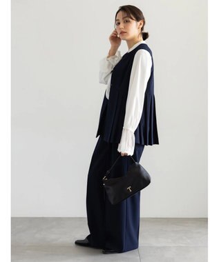 Te chichi 【セレモニーアイテム】2タックワイドパンツ（セットアップ可） ネイビー