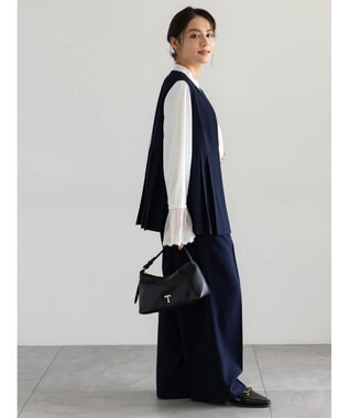 Te chichi 【セレモニーアイテム】2タックワイドパンツ（セットアップ可） ネイビー