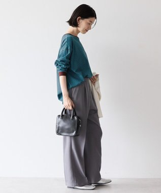 AMERICAN HOLIC ドロップショルダーカットプルオーバー Border Blue