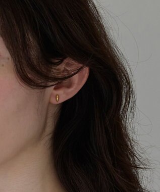 Phoebe 【金属アレルギー対応】メタルオーバルグレースピアス　ゴールド/サージカルステンレス ゴールド