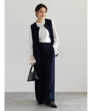 Te chichi 【セレモニーアイテム】2タックワイドパンツ（セットアップ可） ネイビー
