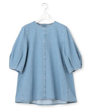 23区 S 【Oggi4月号掲載/洗える】23区DENIM ライトダンガリー ブラウス ライトインディゴ