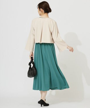 ANY SIS 【洗える】セレモニークロップド ジャケット ベージュ