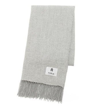 MOONBAT 【日本製】FURLA アルパカ混ヘリンボーンマフラー／幅50cm グレー
