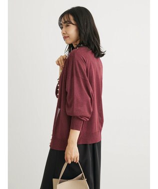 Green Parks ・ＥＬＥＮＣＡＲＥ　ＤＵＥパールツキシアーカーディガン Bordeaux