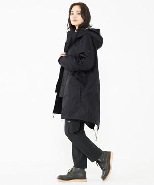 JOSEPH ABBOUD MOUNTAIN 【UNISEX】リサイクルナイロンリップ コート ブラック系