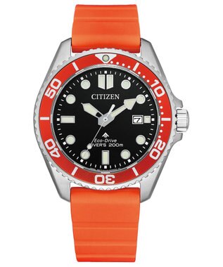 CITIZEN 【本格仕様のダイバーズウオッチ】200m潜水用防水 電池交換不要 光発電エコ・ドライブ搭載 BN0268-01E ブラック