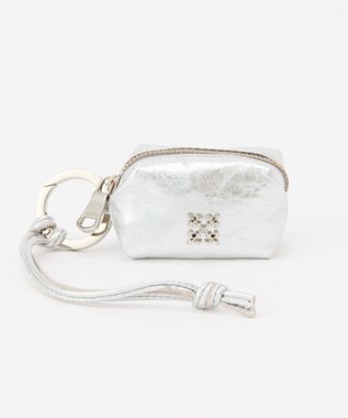 russet カラビナ付き レザーミニポーチ型チャーム(Z-220) Silver