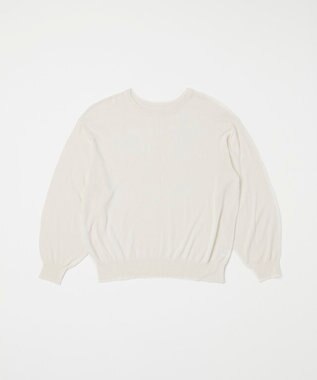 TOQUE 〈大草直子さんアドバイザー〉ウォッシャブルシルク×コットン ニットロングスリーブ オフ