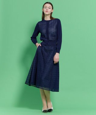 TOCCA CRYSTAL LABYRINTH スカート ネイビー系