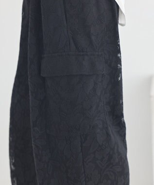 earth music&ecology 総レースカーゴパンツ Black