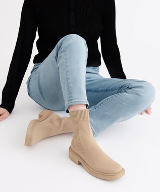 steppi 【軽い/防水/洗える】サイドゴアブーツ 【限定】ベージュ