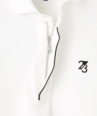 23区GOLF 【MEN】エイトムーブカノコ長袖ポロシャツ ホワイト系
