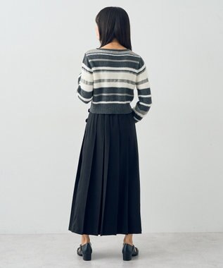 earth music&ecology サイドバックルプリーツスカート Black