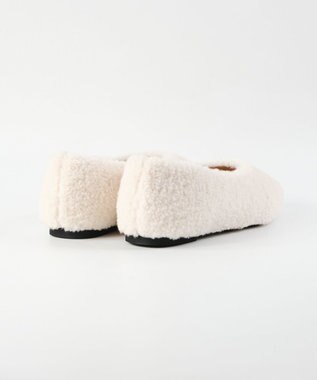 BONTRE 【MIONOTIS/ミオノティス】ファーフラットパンプス/40411 アイボリー