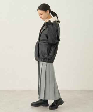 earth music&ecology サイドバックルプリーツスカート Light Gray