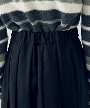 earth music&ecology サイドバックルプリーツスカート Black