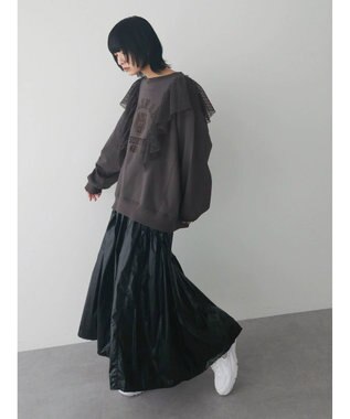 Green Parks ・ＳＵＧＡＲ　ＳＰＯＯＮ　タイガーｐｔラッフルスウェット Charcoal Gray