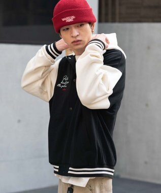 WEGO 【ユニセックス着用ITEM】スウェットフードスタジャン ブラック