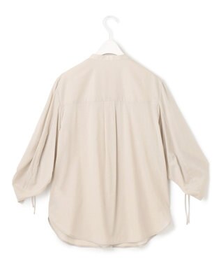 ICB 【洗える】キュームコアローン バンドカラーシャツ ライトオリーブ系