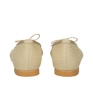 Bridget Birkin 【Bridget Birkin】ポインテッドリボンバレエシューズ ゴールド雑材