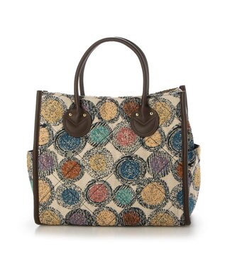 UNBILLION カシュカシュ cachecache / ジャガードキルティングスクエアトートバッグM アイボリーミックス