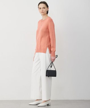 ICB L 【先行予約】 グロッシーペーパーブレンド クルーネックプルオーバー ライトコーラル