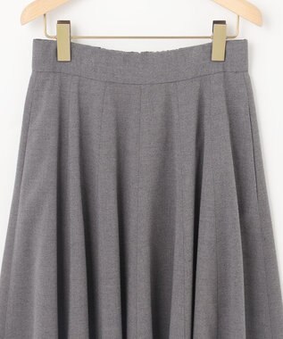組曲 T/Rツイルストレッチ フレアスカート グレー系