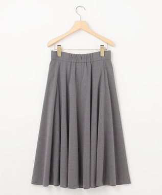 組曲 T/Rツイルストレッチ フレアスカート グレー系